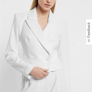Express Stylist Peak Label Double Breasted Cropped Blazer